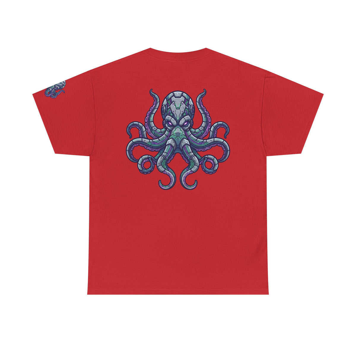 Color: Red | Cyber Octopus Premium Graphic Tee