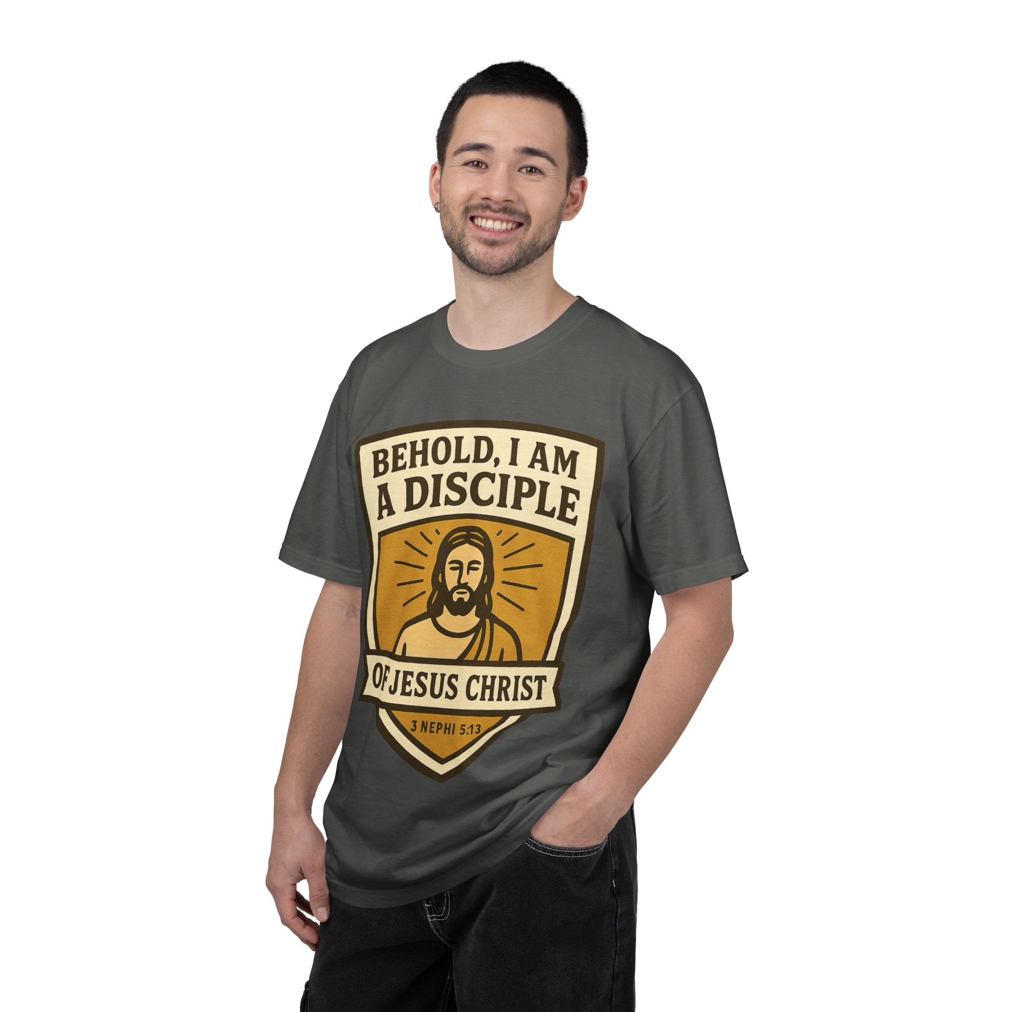 "Behold, I am a Disciple of Jesus Christ" Unisex Garment-Dyed T-shirt