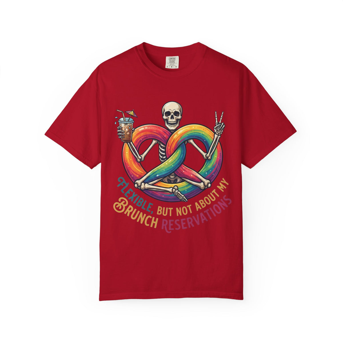"Flexible But Not About Brunch" Unisex Garment-Dyed Tee