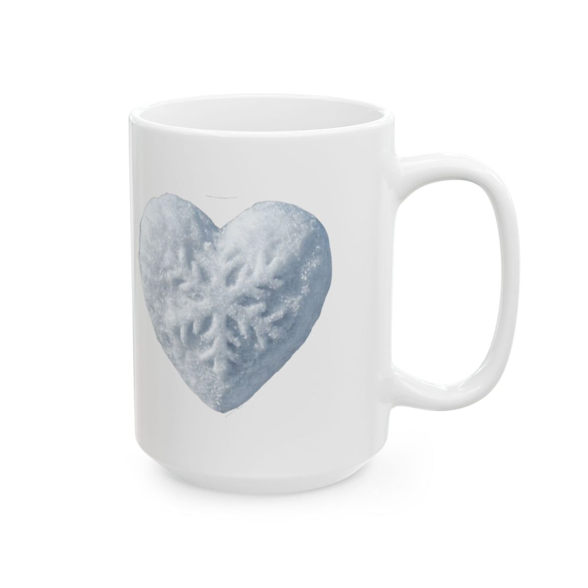 "I Love Snow" White Ceramic Mug — Graphic