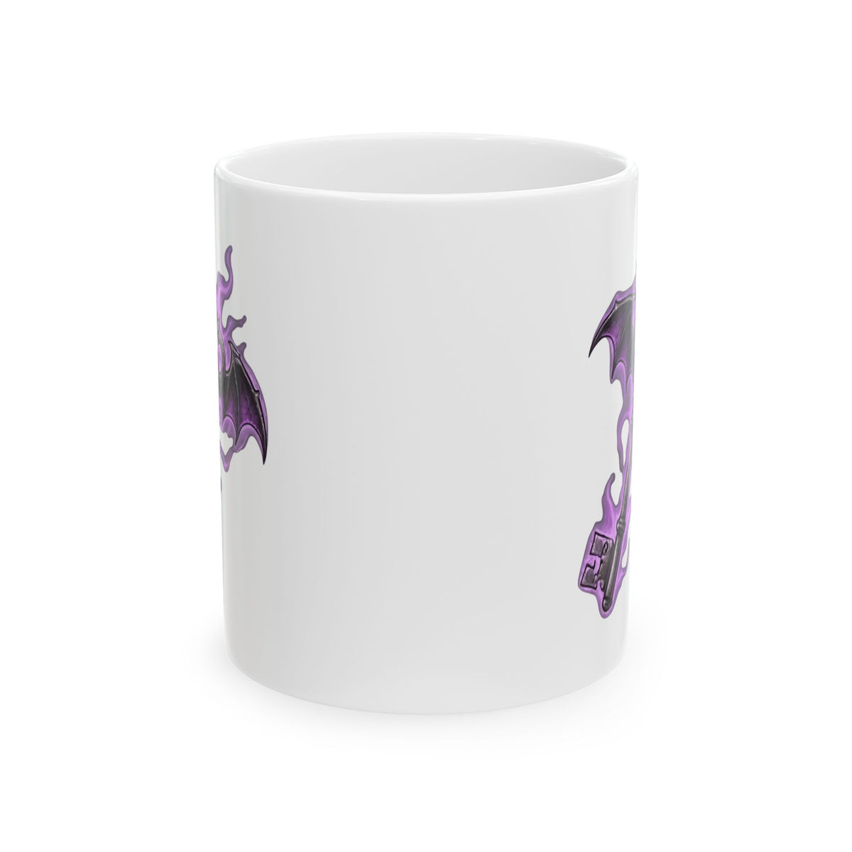 "Skeleton Key" White Ceramic Mug — Graphic