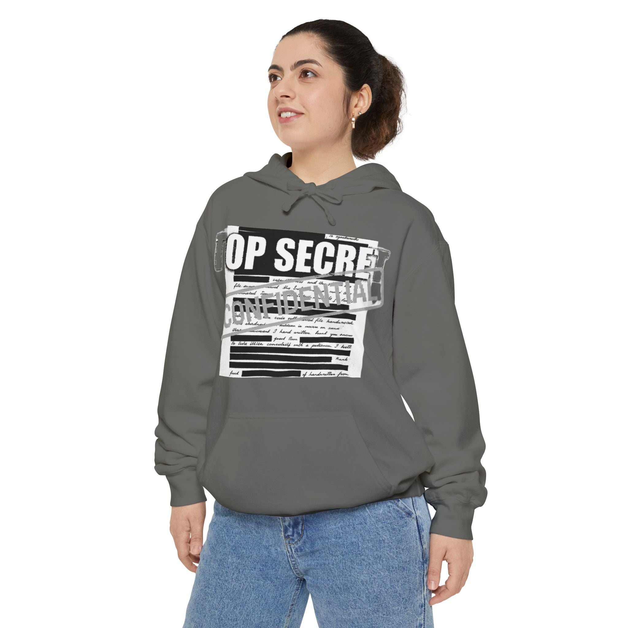 Classified Information Enthusiast | Garment-Dyed Hoodie — AttitudeShirts
