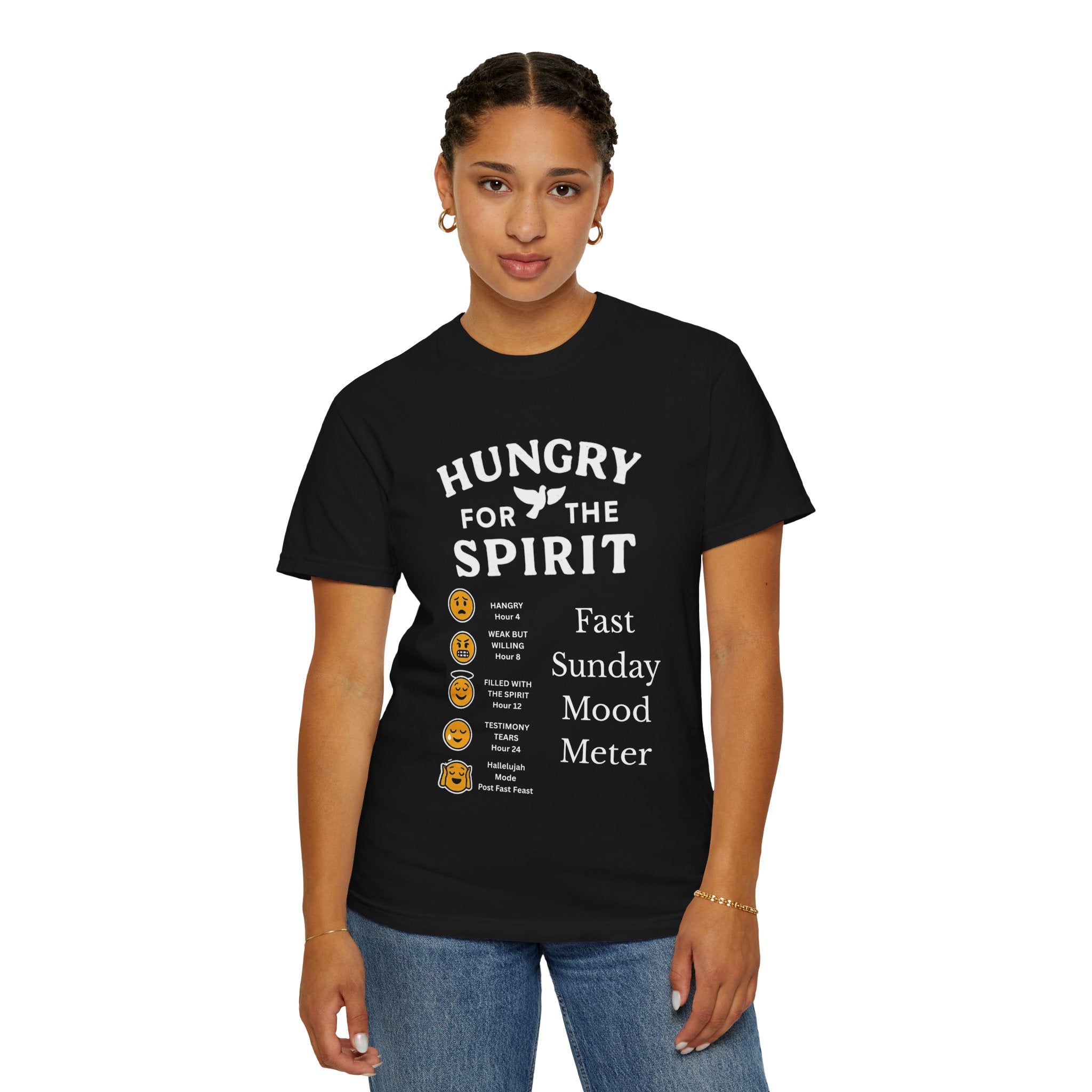 "Fast Sunday Mood Meter" Unisex Garment-Dyed T-shirt