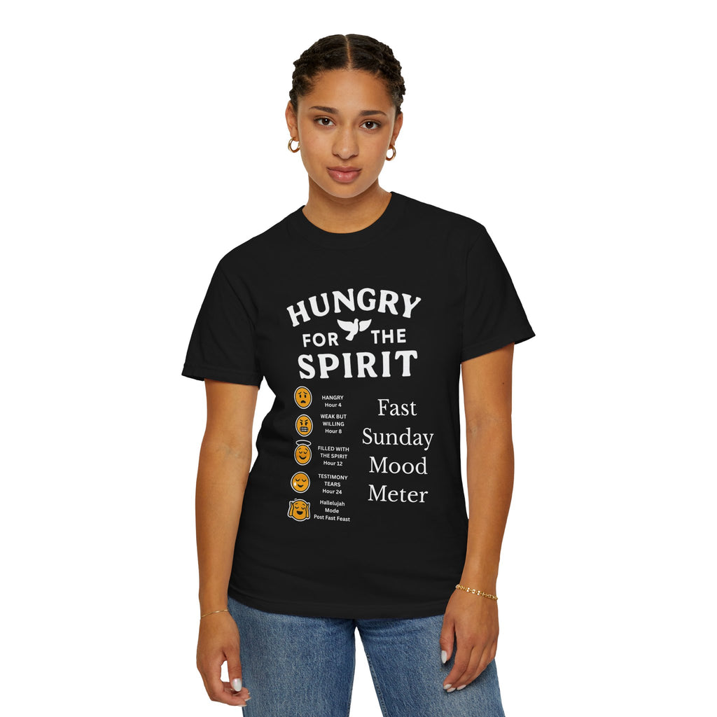 "Fast Sunday Mood Meter" Unisex Garment-Dyed T-shirt