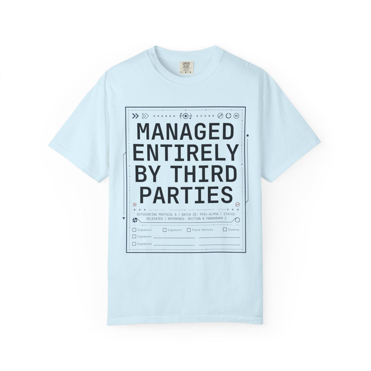 Color: Chambray | Managed Entirely By Third Parties Unisex Garment-Dyed Tee