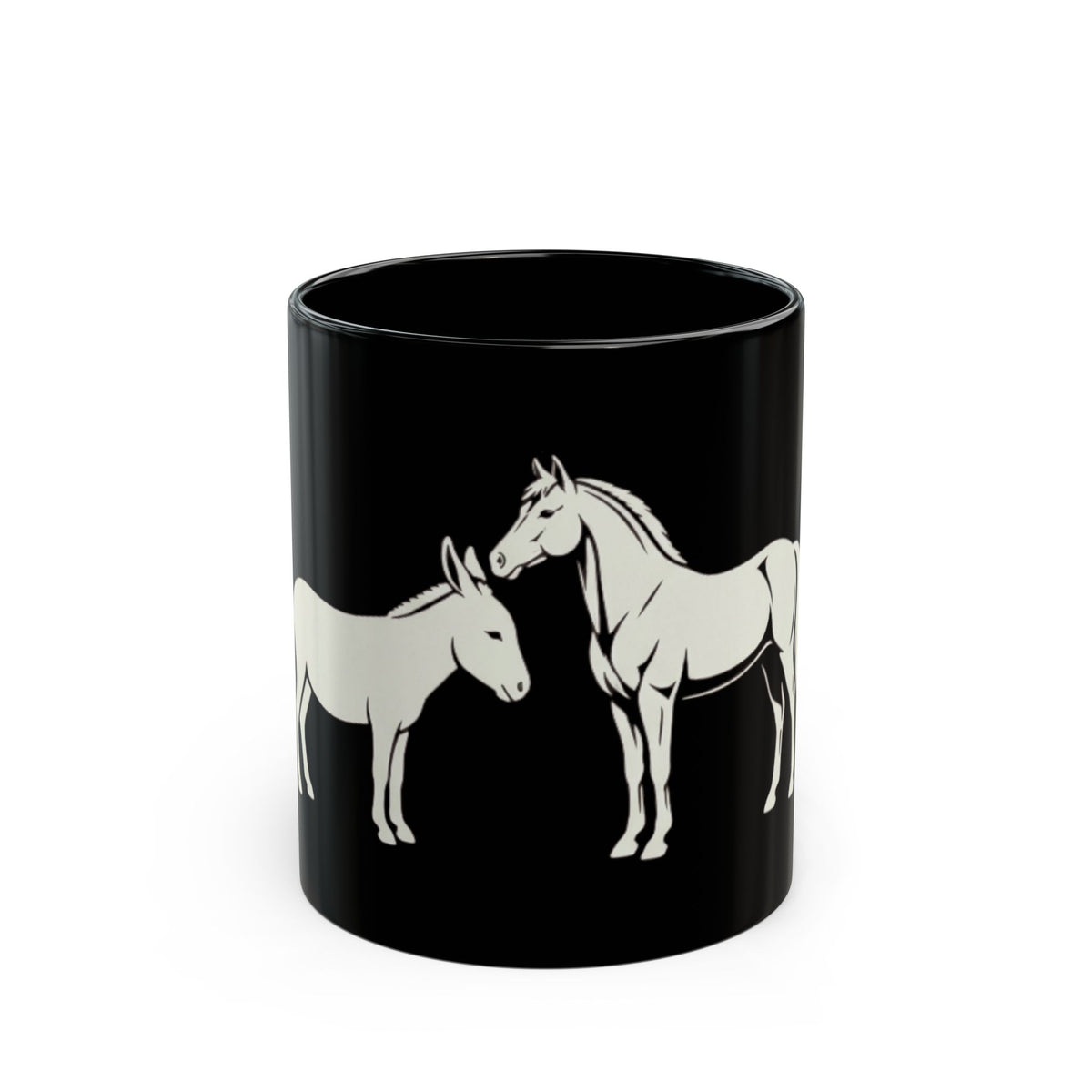"Good Book Series Ezekiel 23 20 Love Language" Black Ceramic Mug — Graphic