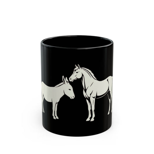 "Good Book Series Ezekiel 23 20 Love Language" Black Ceramic Mug — Graphic