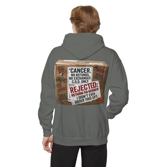 Color: Grey | Cancer Rejected Package Garment-Dyed Hoodie