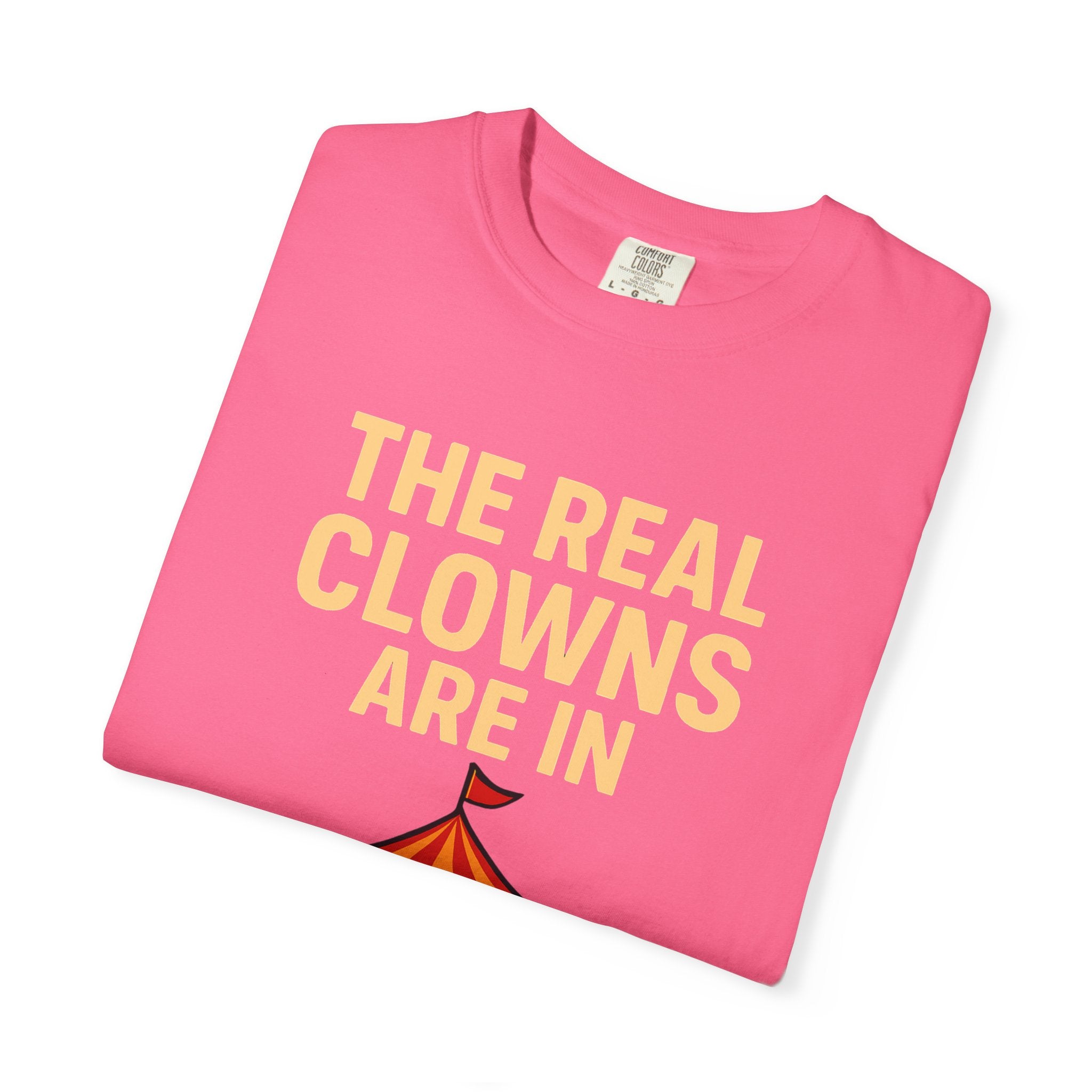 "The Real Clowns Are In Congress" Unisex Garment-Dyed T-shirt