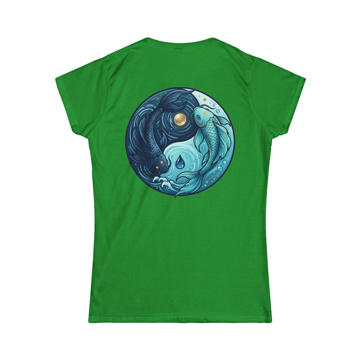 Color: Irish Green | Yin Yang Pisces Women's Tee