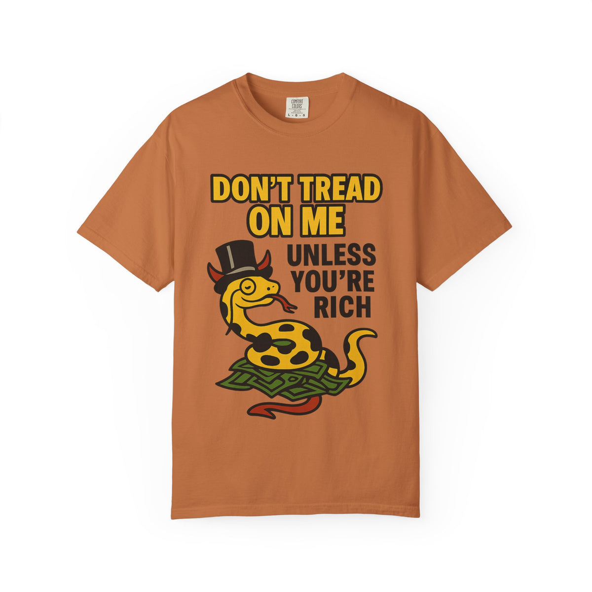 Color: Yam | Don't Tread On Me Unisex Garment-Dyed T-shirt