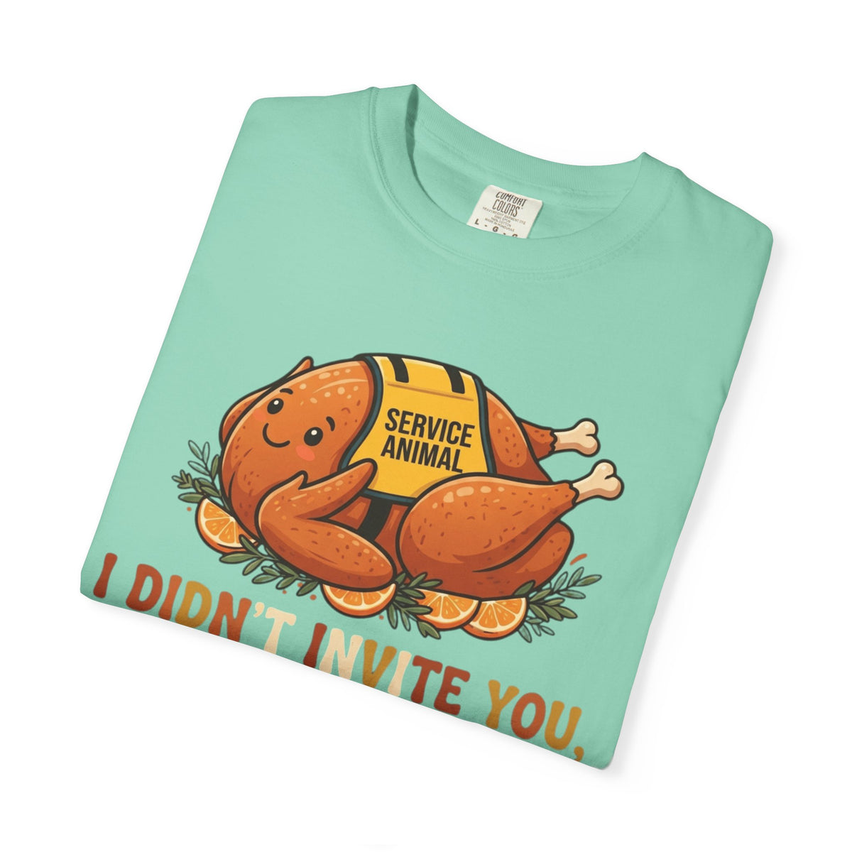"Emotional Support Turkey" Unisex Garment-Dyed Tee