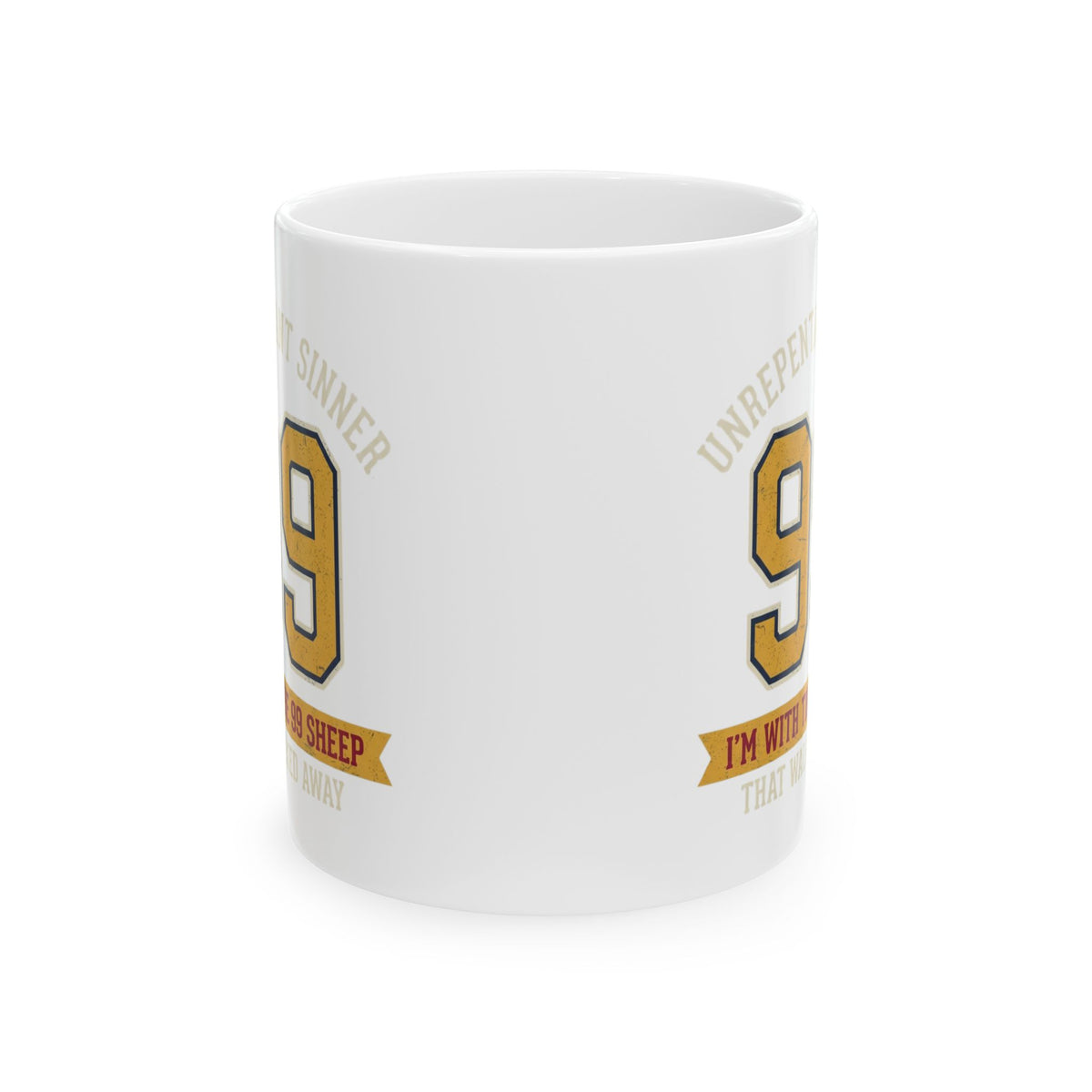 "Good Book Series 99 Unrepentant Sinner" White Ceramic Mug