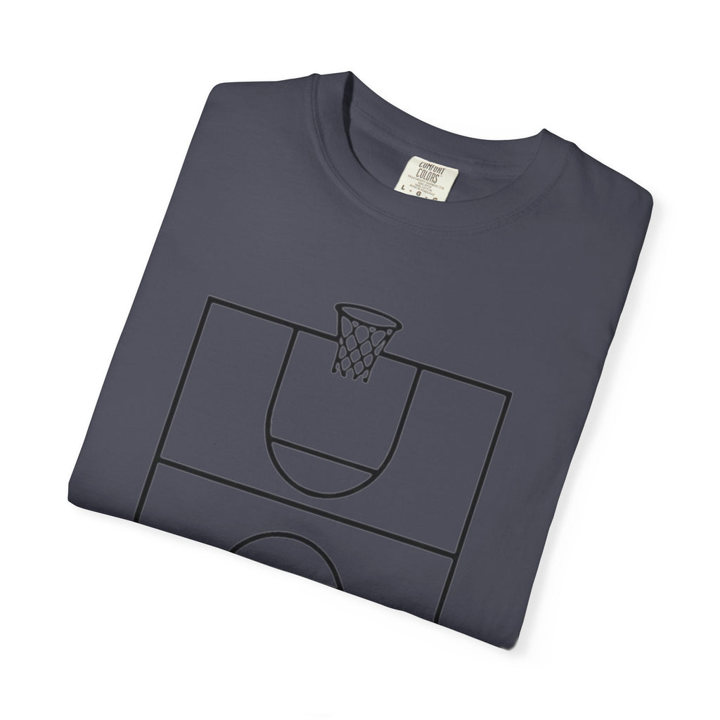 “3‑Point Covenant: Faith, Family, Free Throws" Unisex Garment-Dyed T-shirt