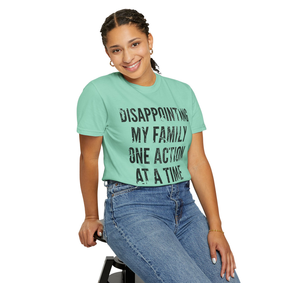 Color: Island Reef | Disappointing My Familiy Unisex Garment-Dyed Tee