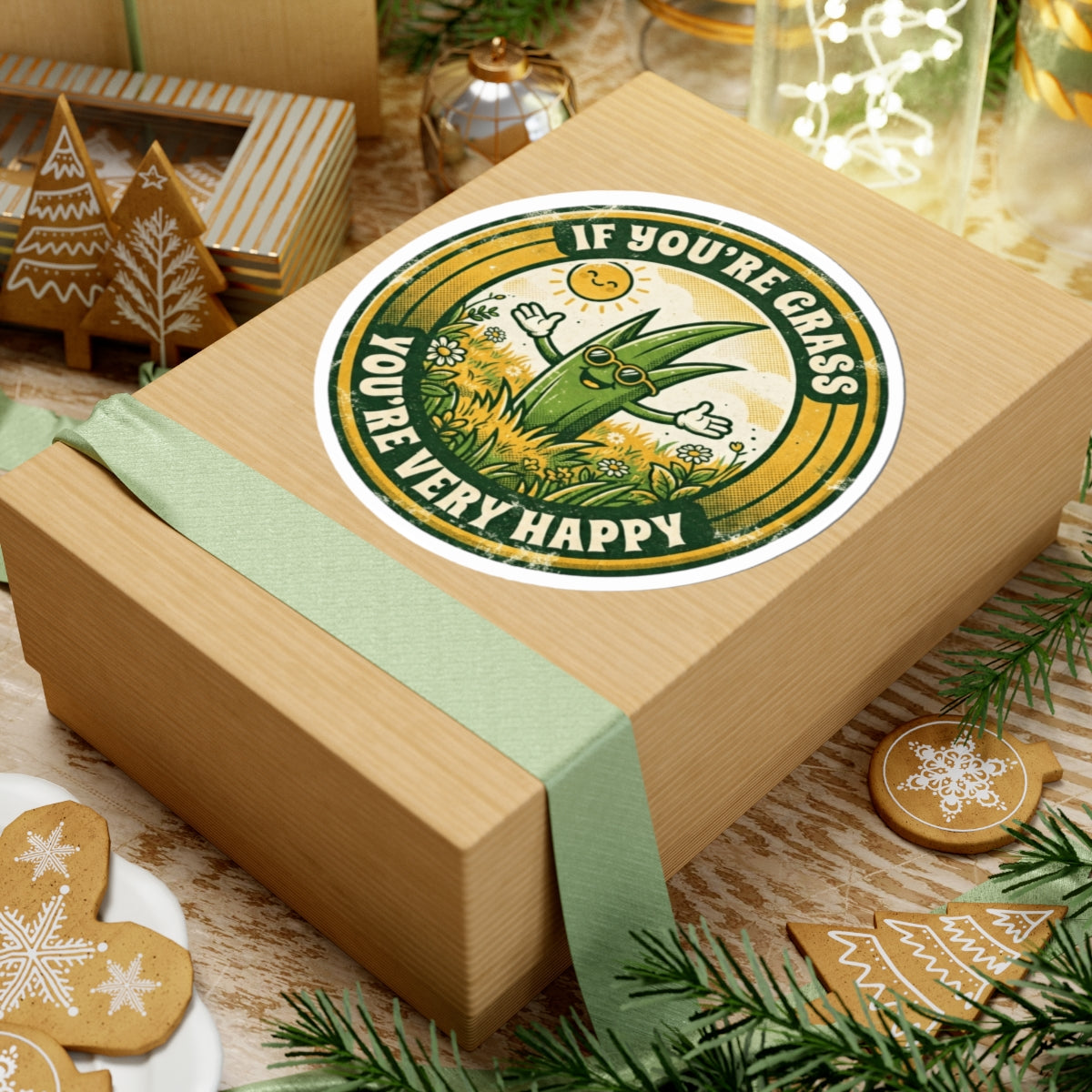 "If You're Grass You're Very Happy" Sticker — Main