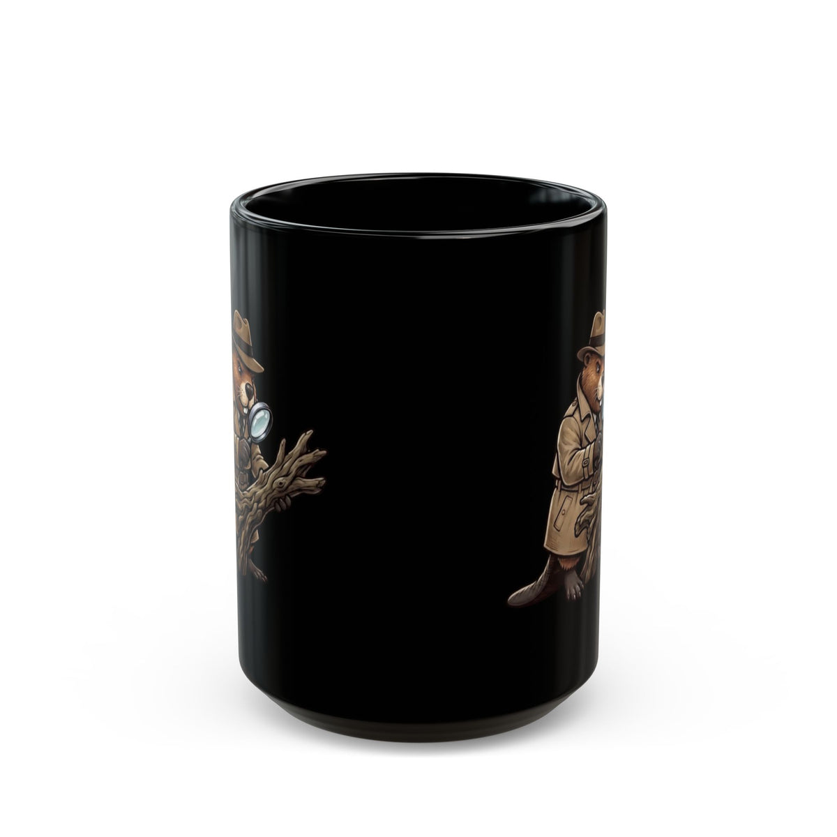 "I Know Hard Wood" Black Ceramic Mug — Graphic