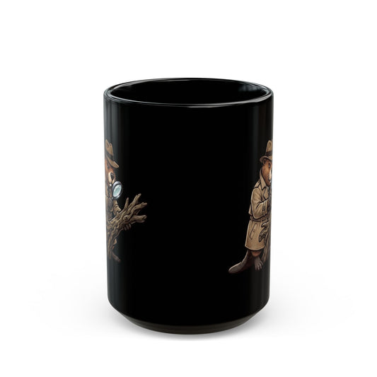 "I Know Hard Wood" Black Ceramic Mug — Graphic