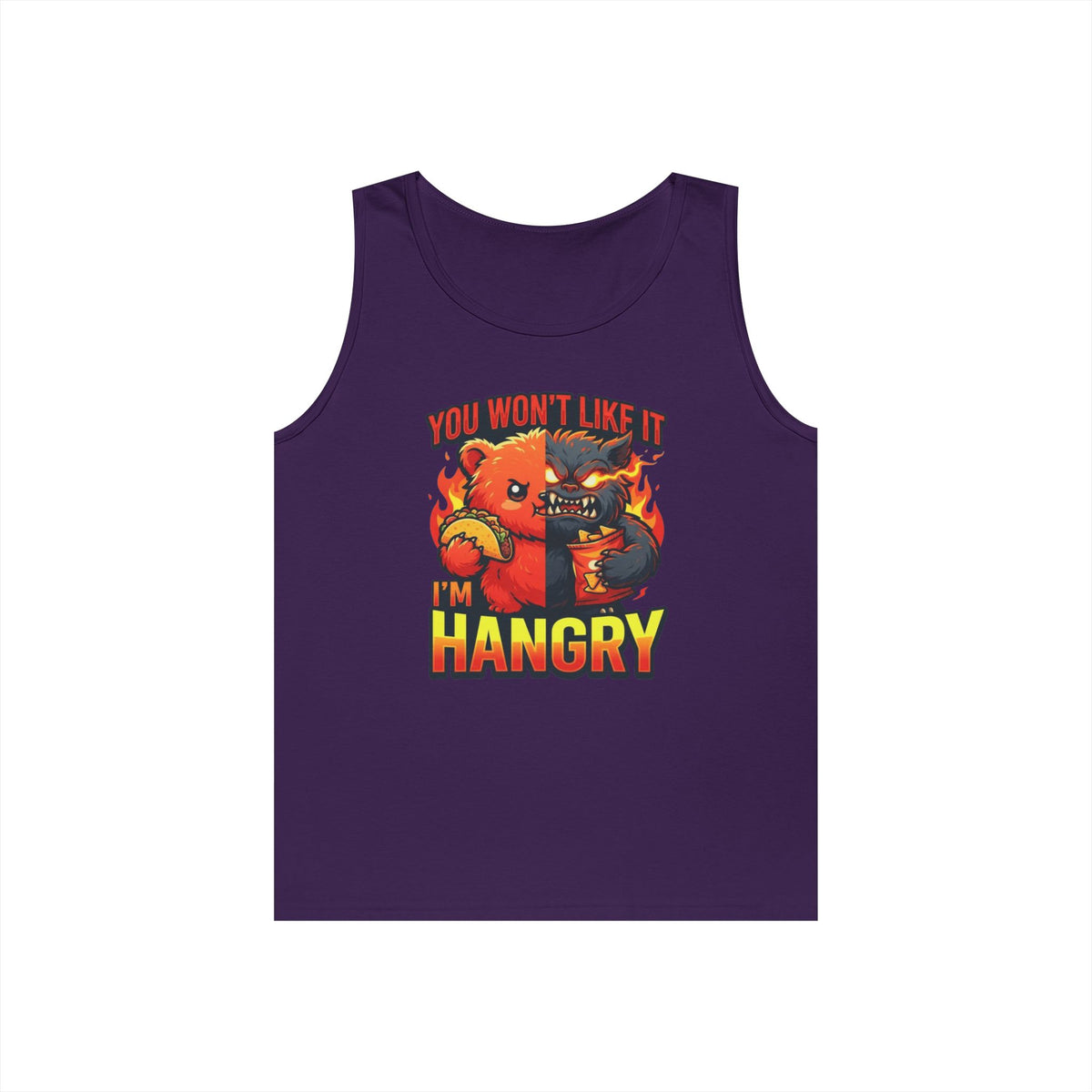 Color: Purple | You Won't Like It I'm Hangry Tank Top