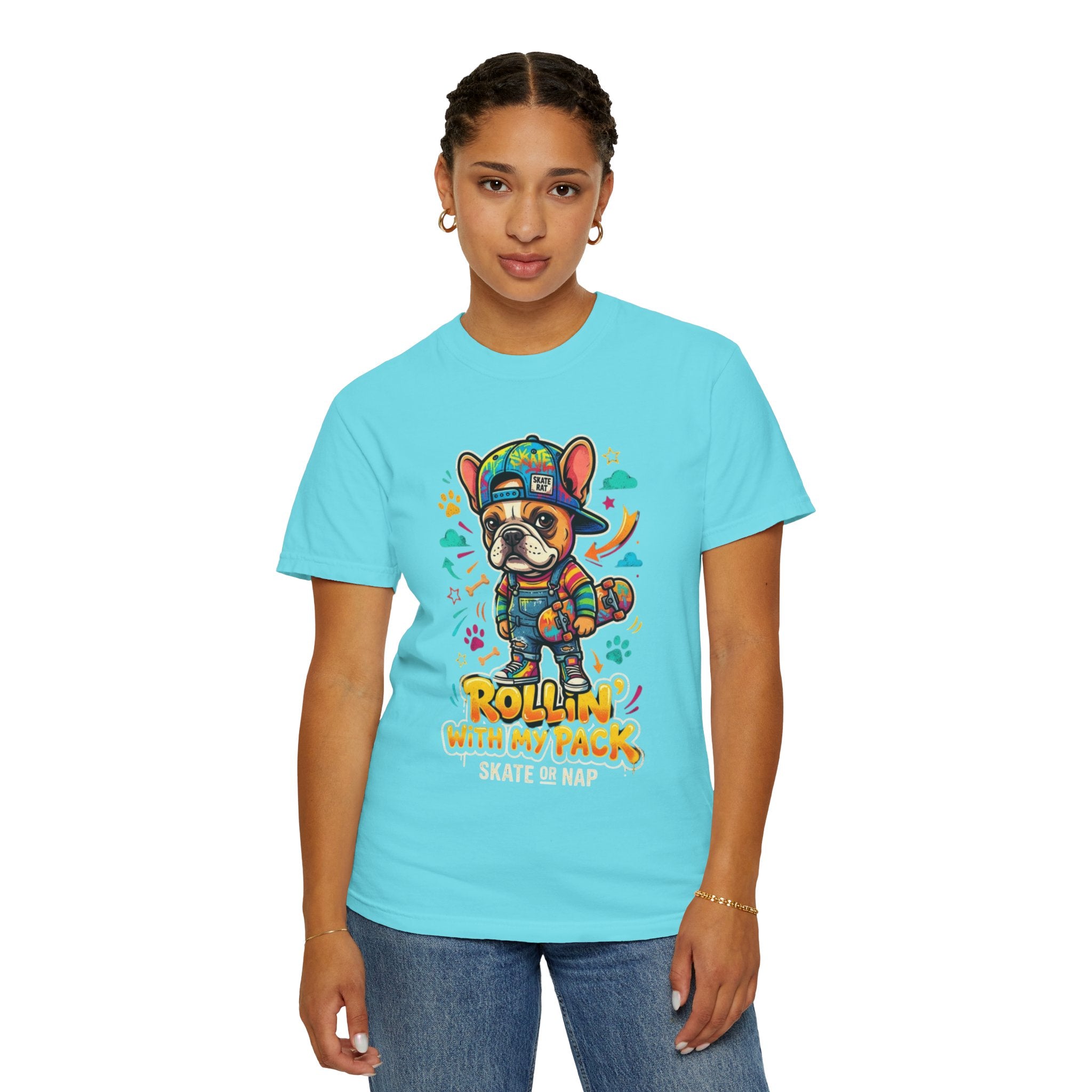 "Rollin With My Pack" Unisex Garment-Dyed Tee