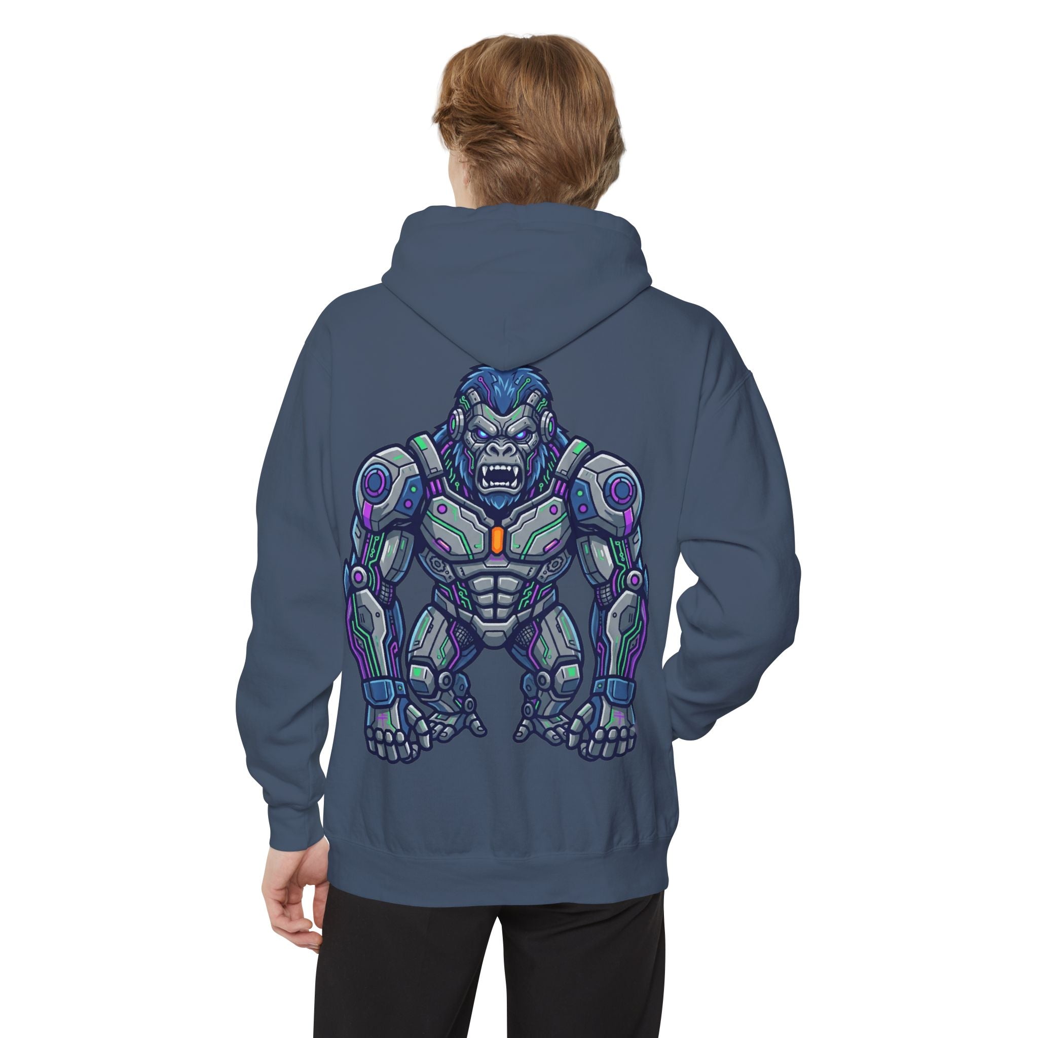 "Cyber Gorilla" Garment-Dyed Hoodie