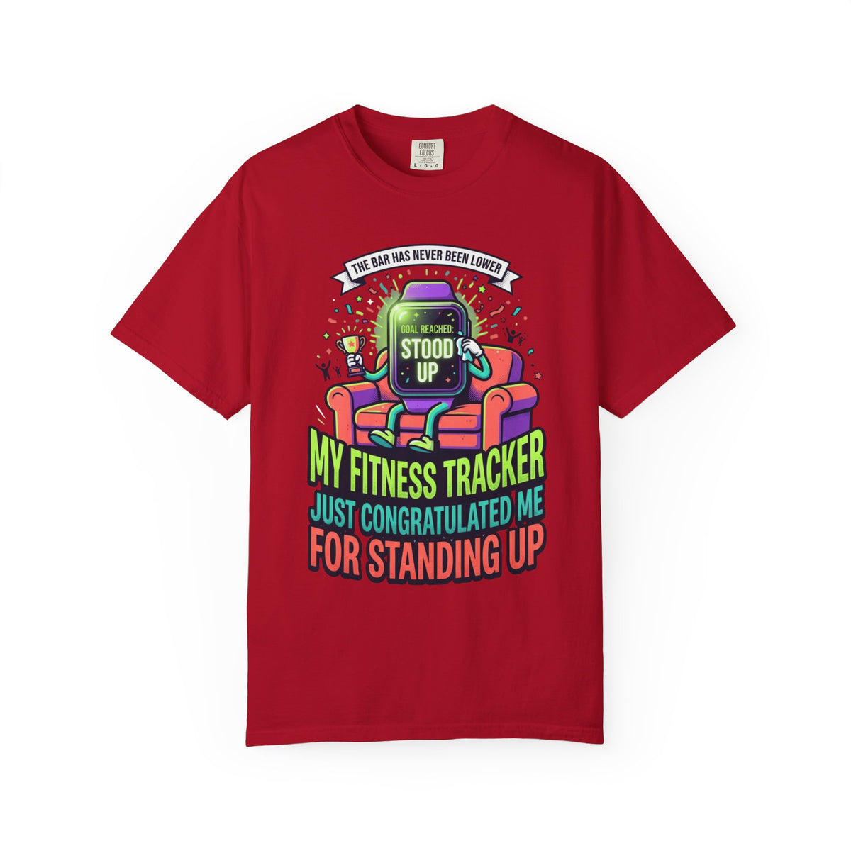 Color: Red | The Bar Has Never Been Lower Unisex Garment-Dyed Tee