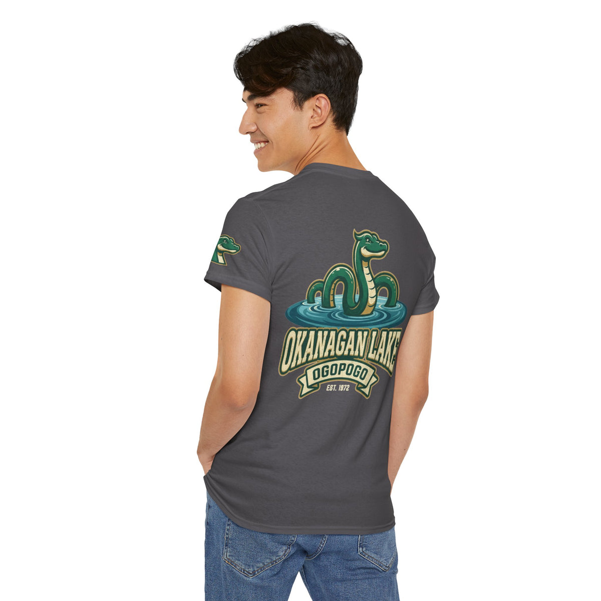 Color: Charcoal | Ogopogo (Canada) Premium Graphic Tee