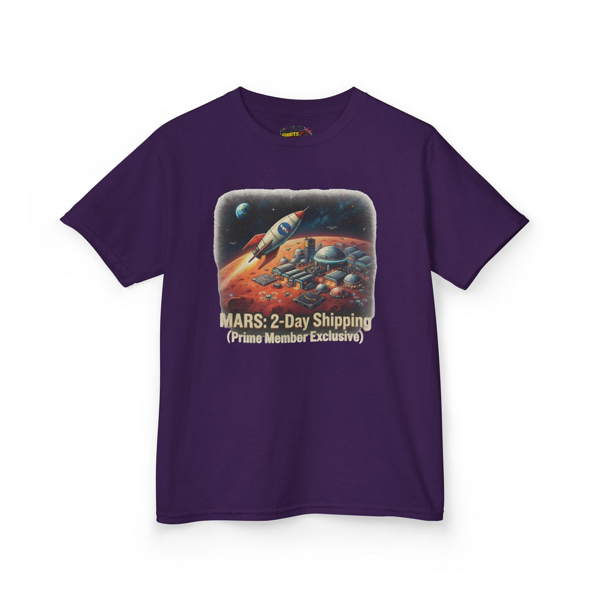 Color: Purple | Mars 2 Day Shipping Kids Tee