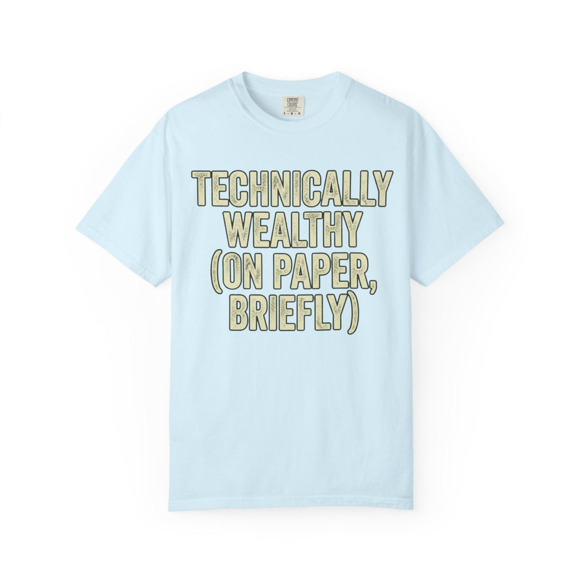 Color: Chambray | Technically Wealthy Unisex Garment-Dyed Tee