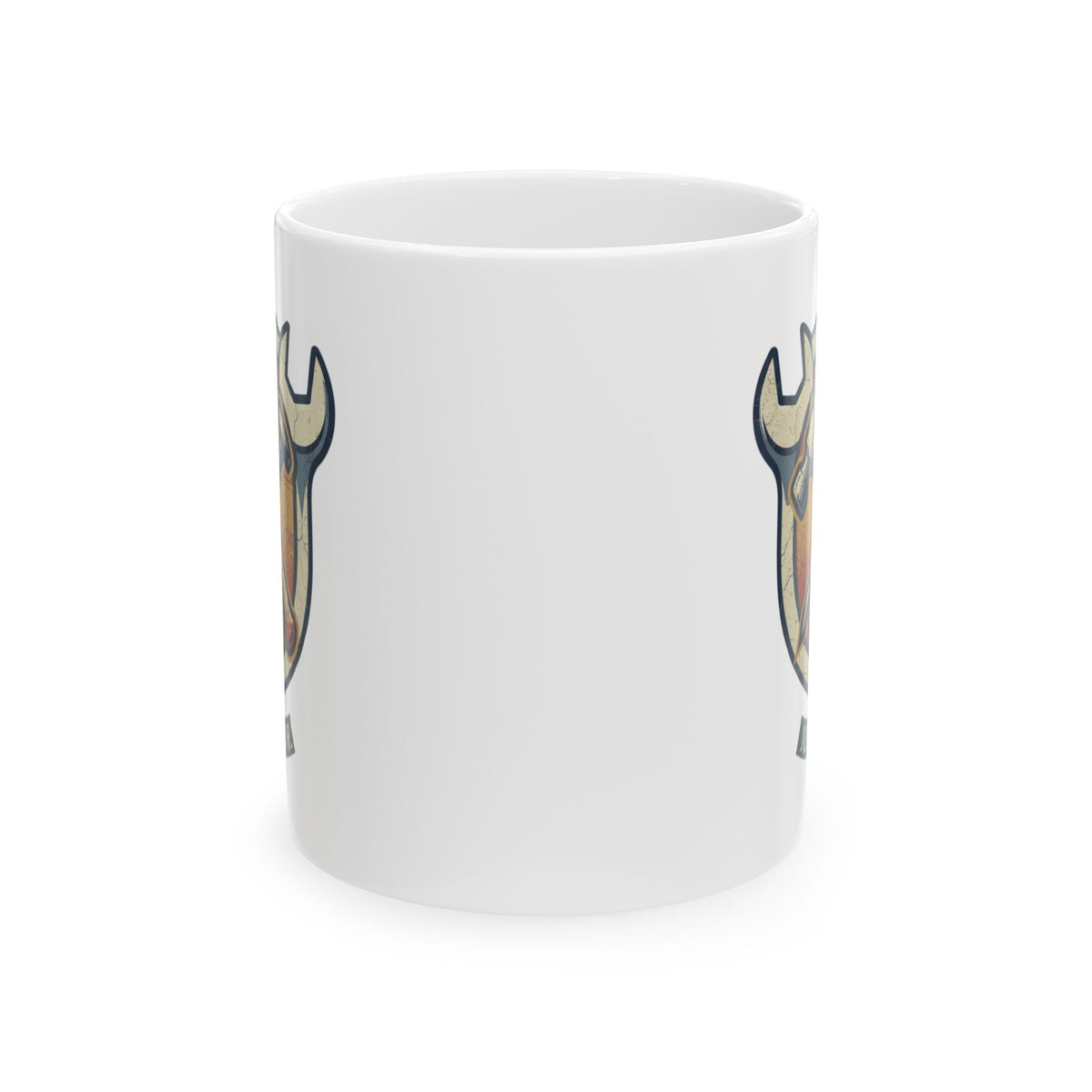 "Size Matters" White Ceramic Mug — Graphic