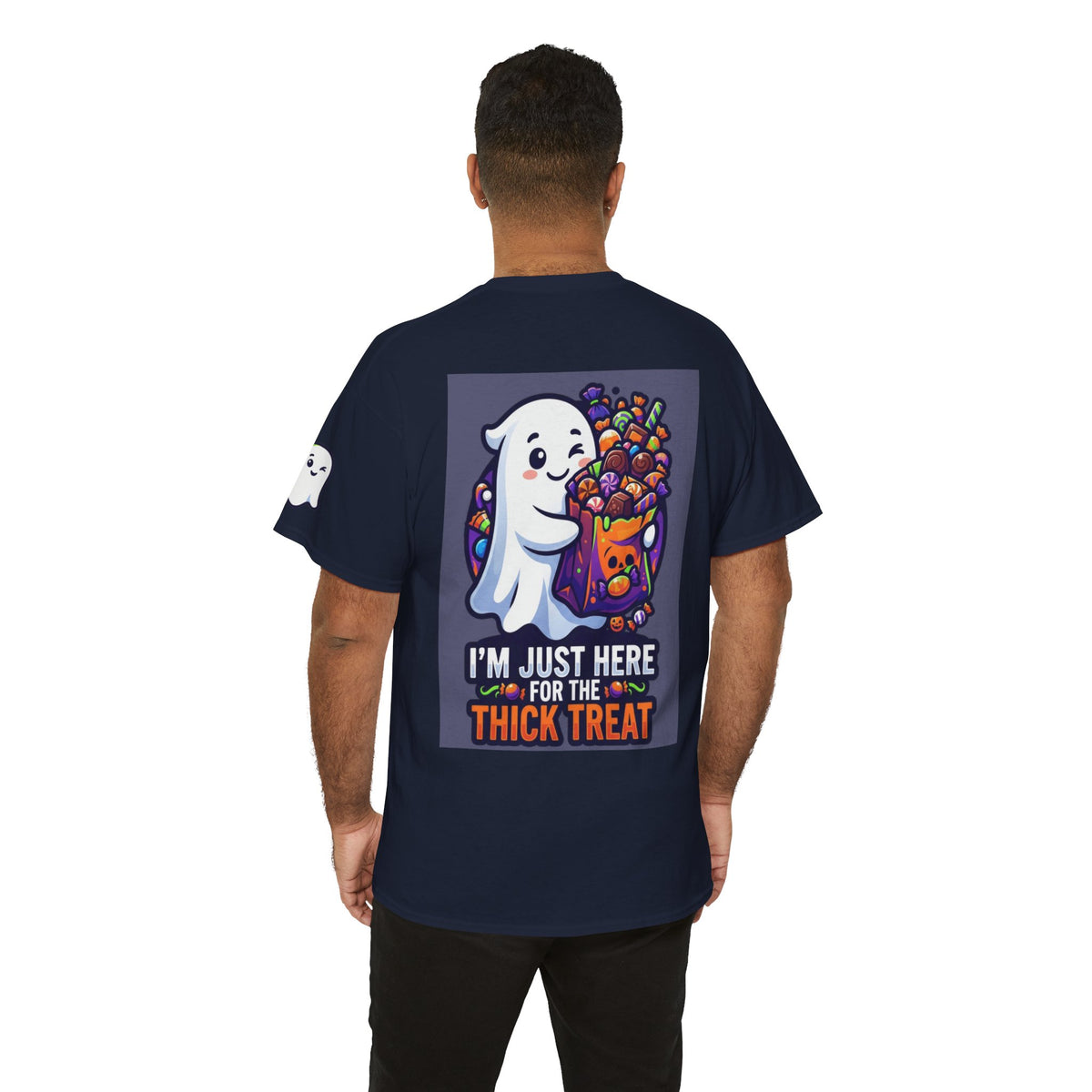 Color: Navy | I'm Just Here For The Thick Treat Premium Graphic Tee