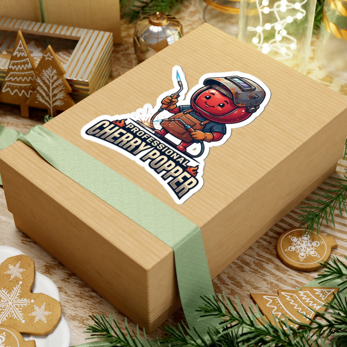 "Professional Cherry Popper" Sticker — Main