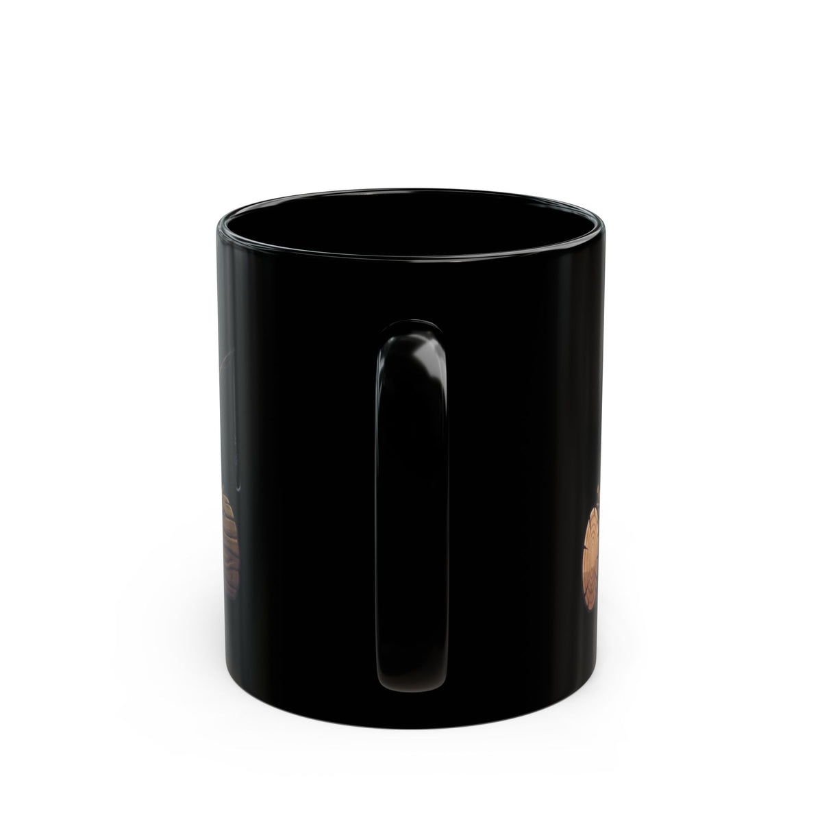 "Bear Master Baiter" Black Ceramic Mug — Graphic
