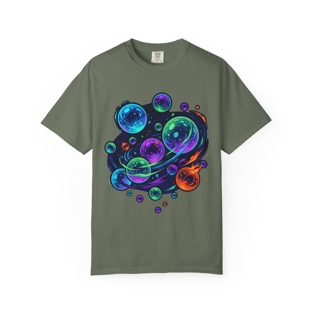 Color: Moss | MinMin Lights (Australian Folklore) Unisex Garment-Dyed Tee