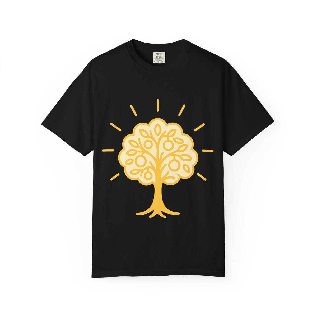 Color: Black | Tree of Life Unisex Garment-Dyed T-shirt