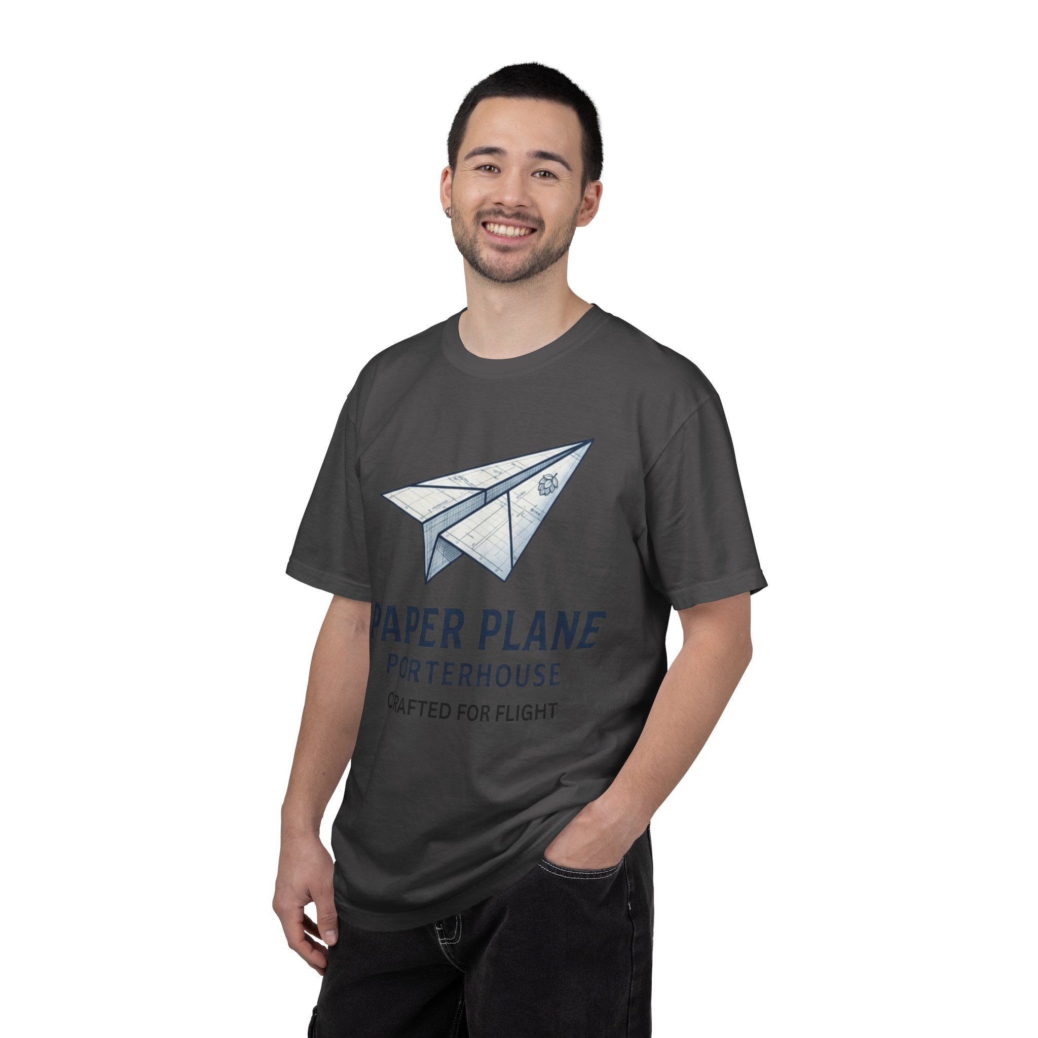 "Paper Plane Porterhouse" Unisex Garment-Dyed Tee