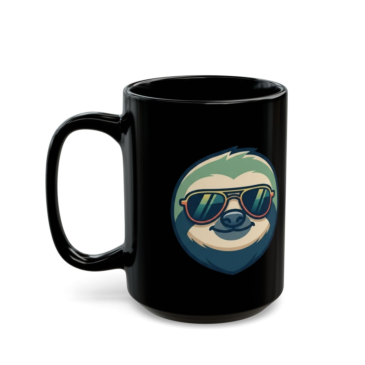 "Sloth Credible" Black Ceramic Mug — Graphic