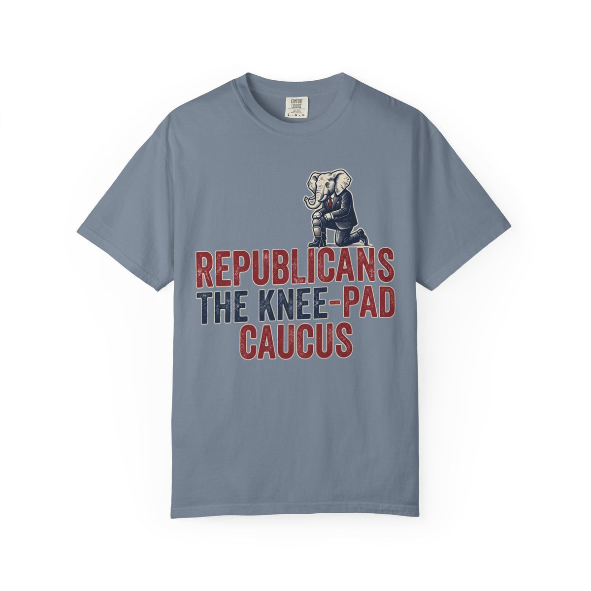 Color: Blue Jean | The Knee Pad Caucus Unisex Garment-Dyed Tee