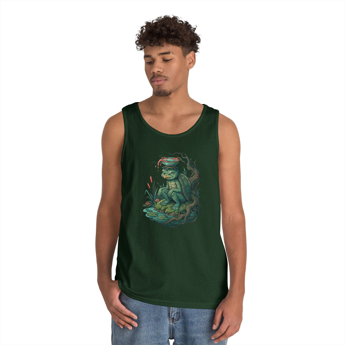 Color: Forest Green | Kappa (Japanese Folklore) Tank Top
