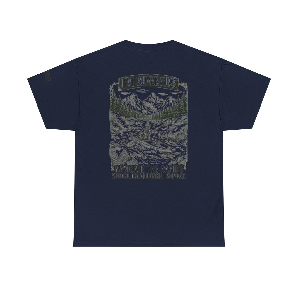 Color: Navy | Live Adventure - Kayak Premium Graphic Tee