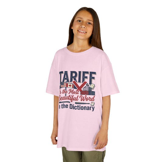 Color: Light Pink | Tariff Is The Most Beautiful Word Kids Tee
