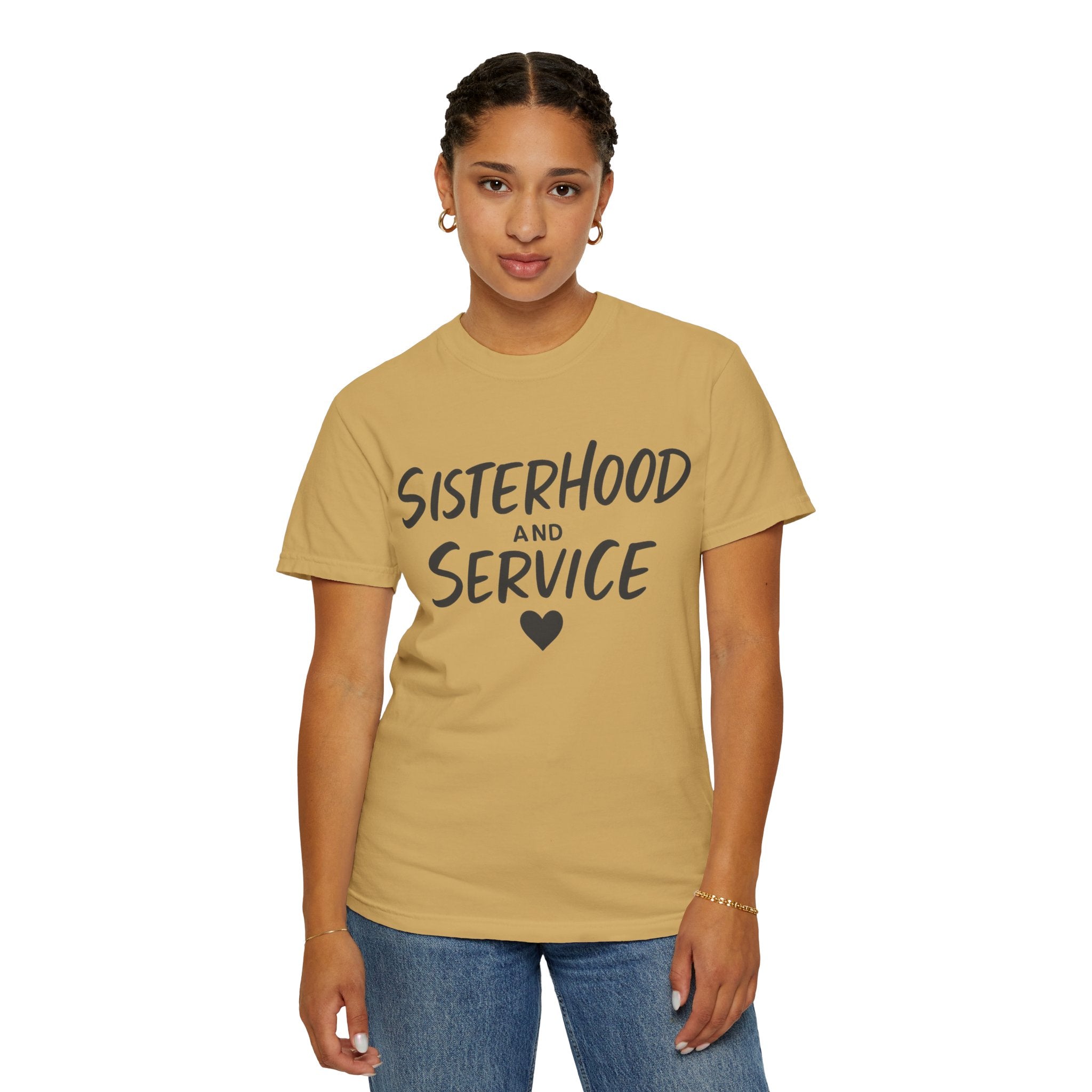 "Sisterhood and Service-2" Unisex Garment-Dyed T-shirt
