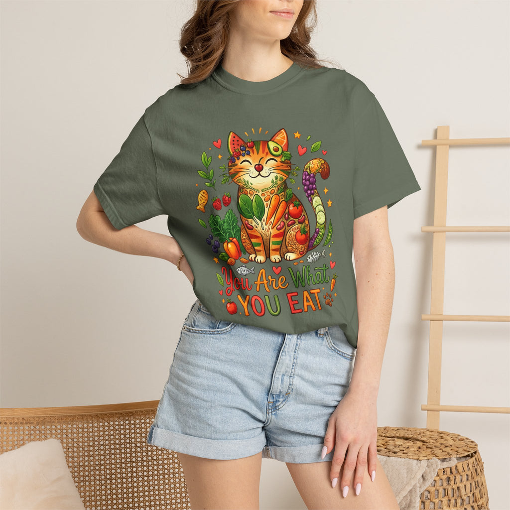 "You Are What You Eat - Cat 2" Unisex Garment-Dyed T-shirt