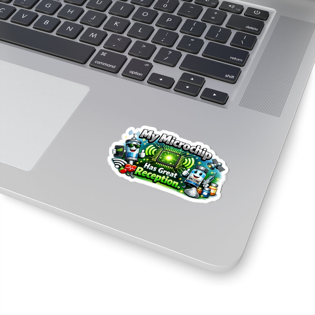 Great Reception Microchip | Kiss-Cut Sticker — AttitudeShirts