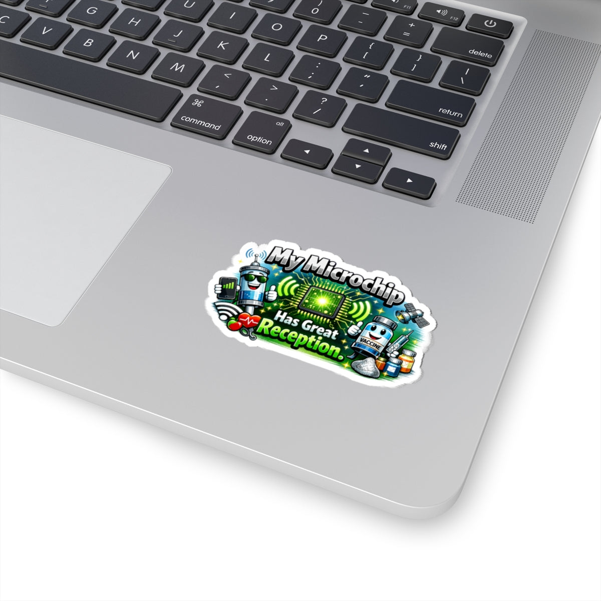Great Reception Microchip | Kiss-Cut Sticker — AttitudeShirts