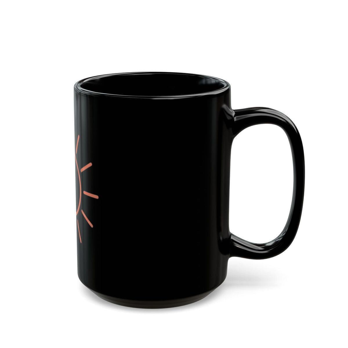 "Sun" Black Ceramic Mug — Graphic