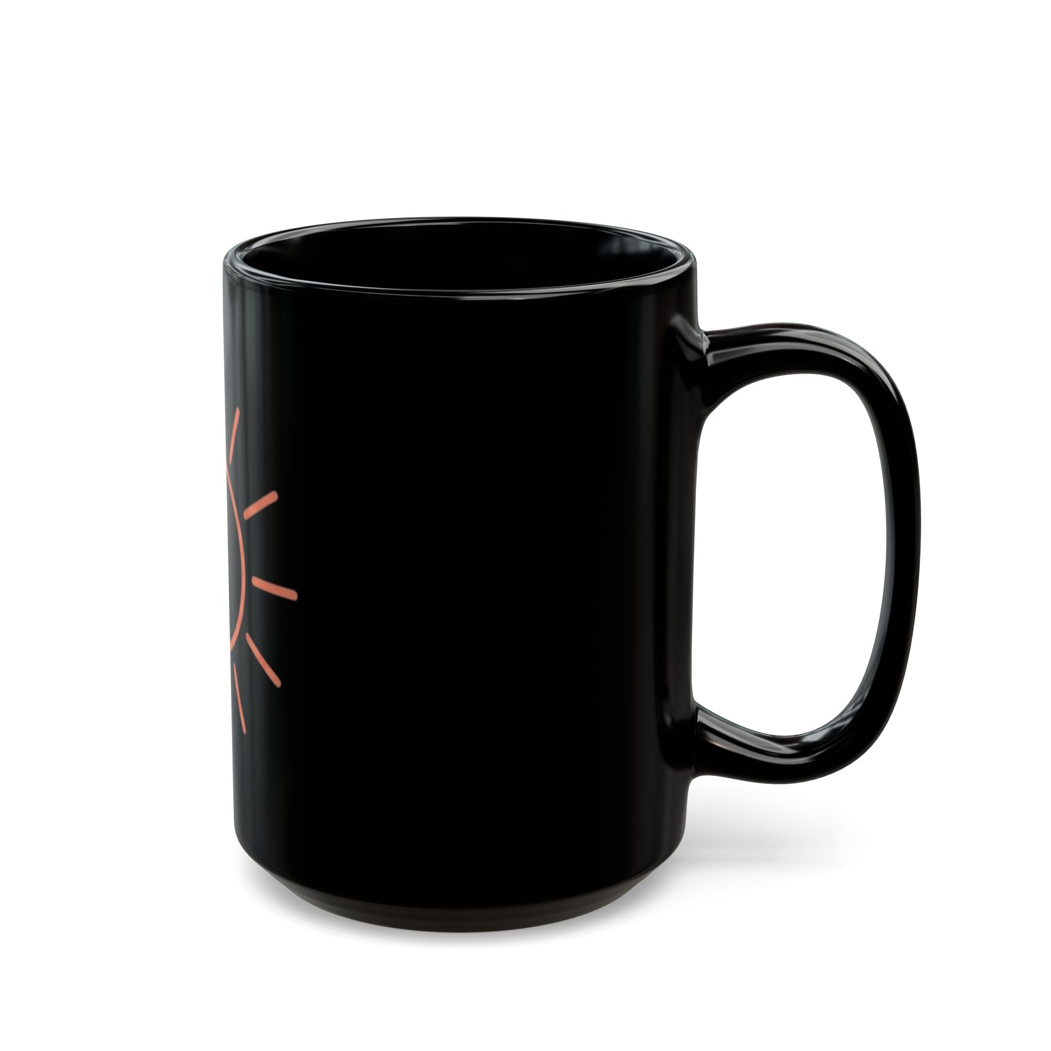 "Sun" Black Ceramic Mug — Graphic