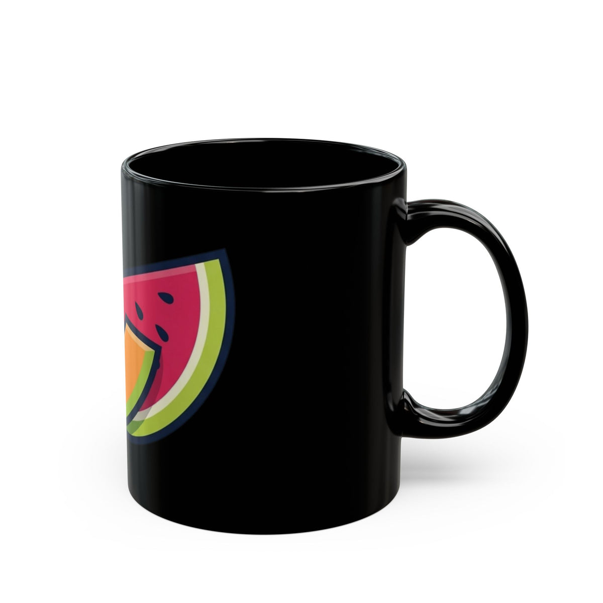 "Big Sweet and Heavy" Black Ceramic Mug — Graphic