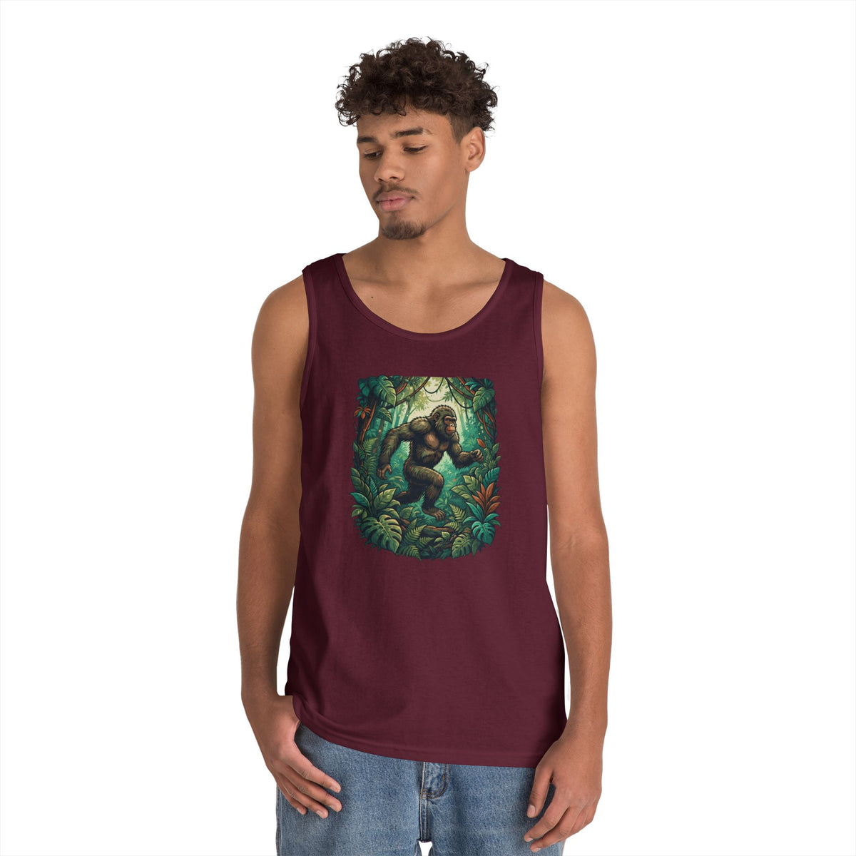 Color: Maroon | The Bukit Timah Monkey Man (Singapore) Tank Top