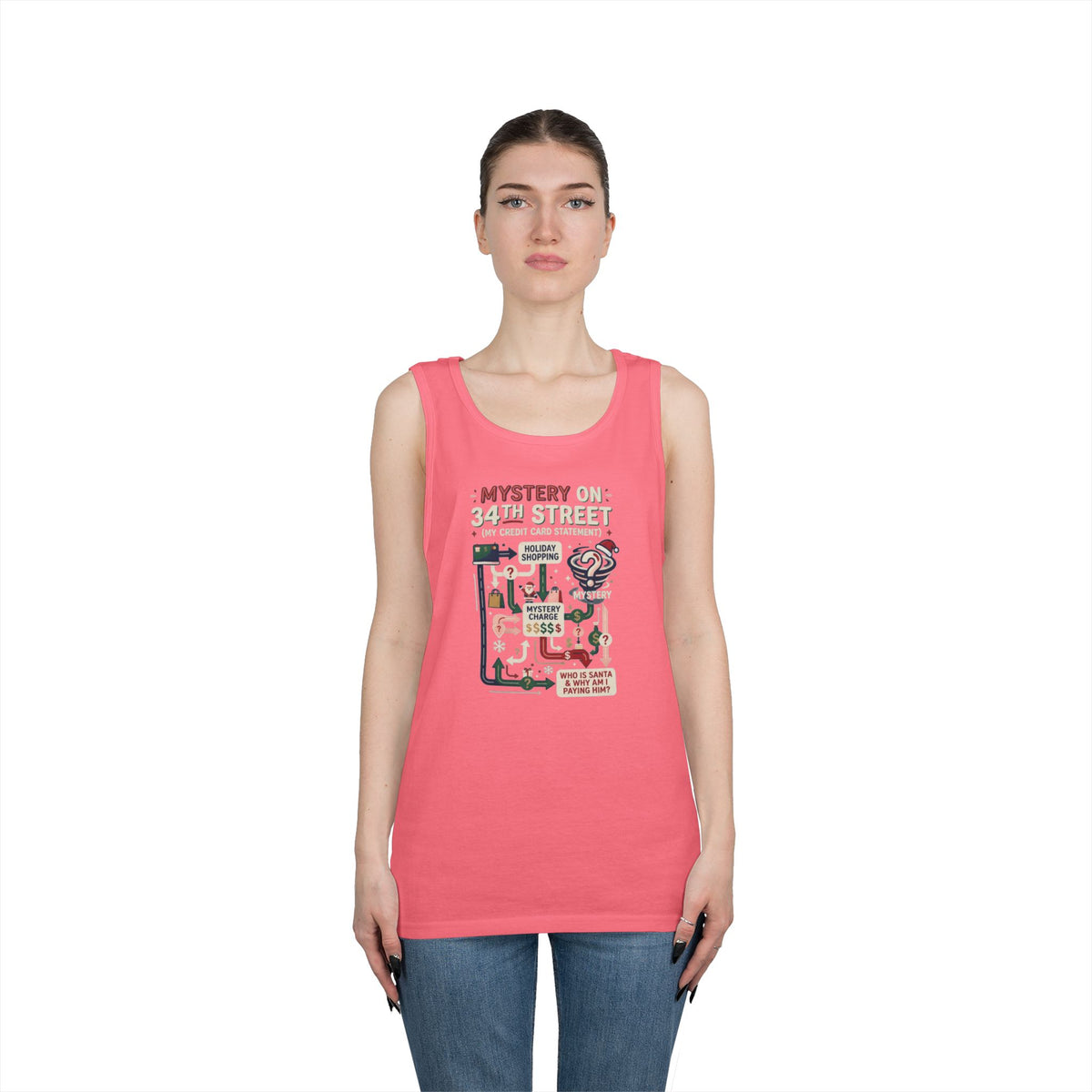 Color: Safety Pink | Mystery On 34th Street Tank Top